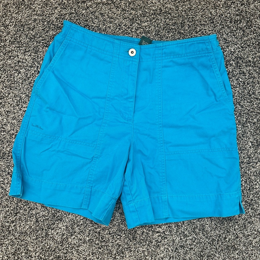 Size 4 vintage Ralph Lauren blue high waisted long shorts